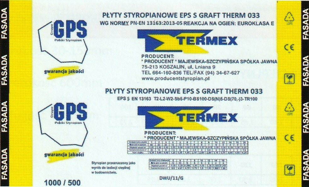 Etykieta EPS S Graft Therm 033